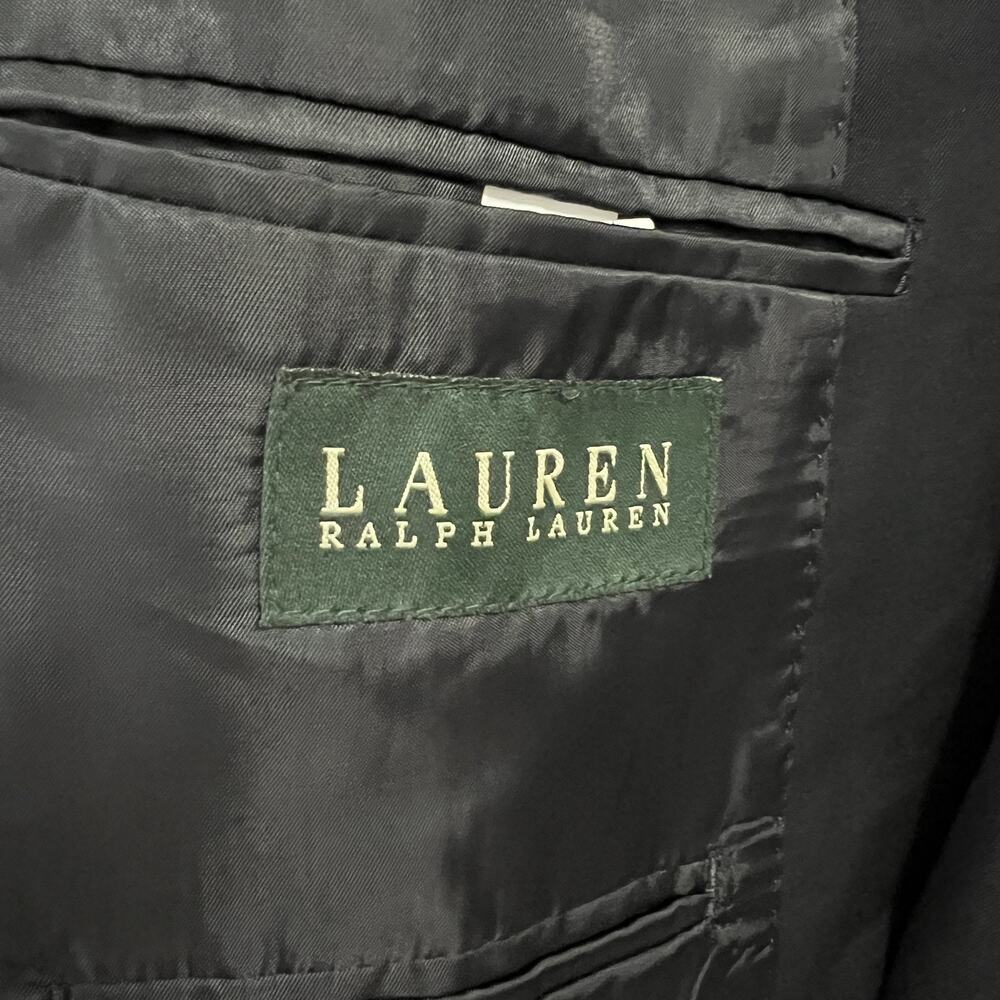 Lauren Ralph Lauren Blazer Mens 44R Navy Blue Wool Gold Crest Buttons Classic - Picture 6 of 13